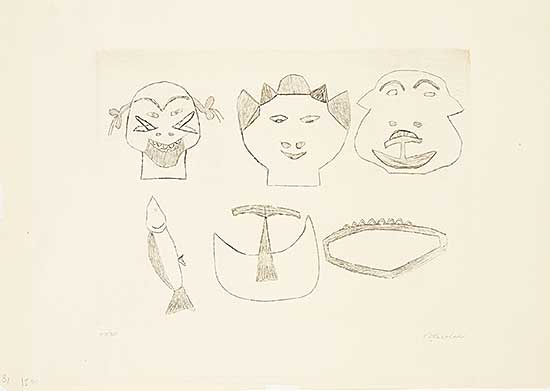 #72 ~ Ashoona - Untitled - Offerings to the Spirits  #47/50