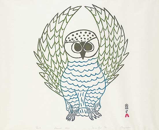 #83 ~ Pootoogook - Owl  #6/50