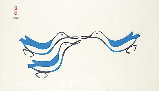 #86 ~ Qinnuayuak - Three Blue Birds  #40/50