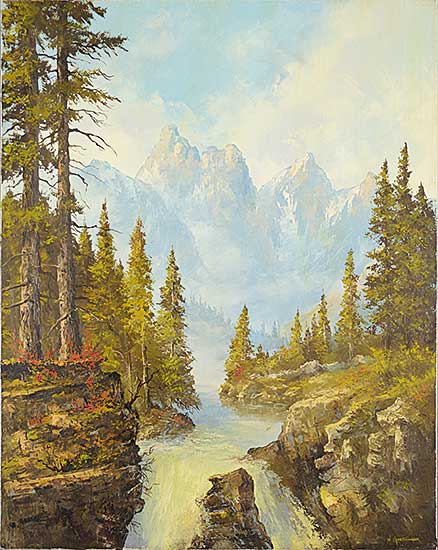 #201 ~ Achtimichuk - Untitled - Mountain Waterfall