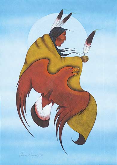 #208.1 ~ Bignell - Untitled - Chief and Eagle