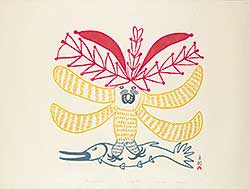 #73 ~ Inuit - Bird Spirit and Fish  #48/50