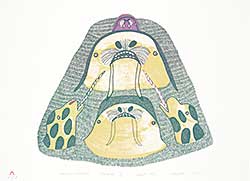 #76 ~ Inuit - Walrus and Narwhale [sic] #3/50