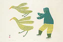 #94 ~ Inuit - Hunter Chasing Geese  #1/50