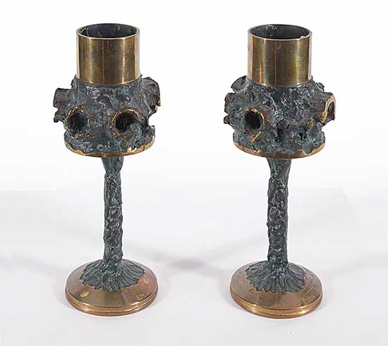 #48 ~ Leadbeater - Abstract Candle Holders