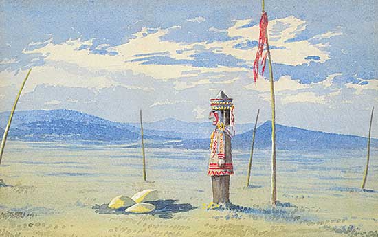 #63 ~ Neison - Untitled - Indian Figure on the Prairies