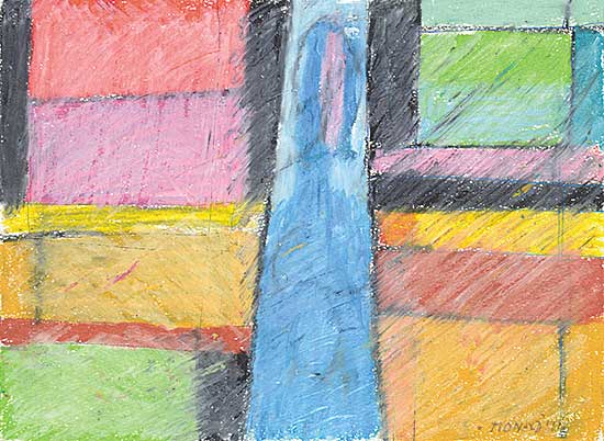 #220 ~ Ronald - Untitled - Abstract Stained Glass Window