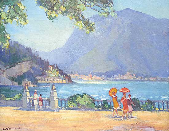 #312 ~ Richmond - Untitled - Parasols on the Promenade, Lake Como