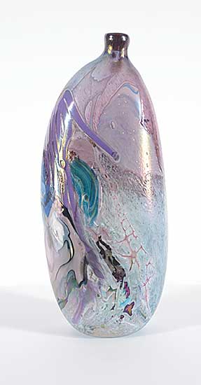 #1416 ~ Held - Tall Iridescent Vessel