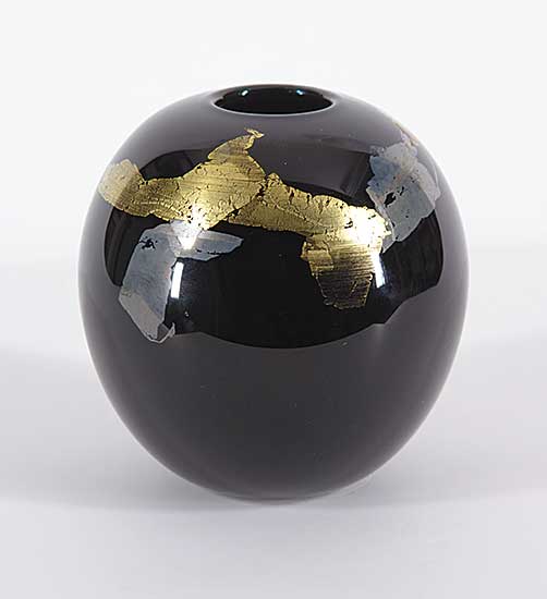 #1425 ~ Henry - Gold and Silver Trim Vase