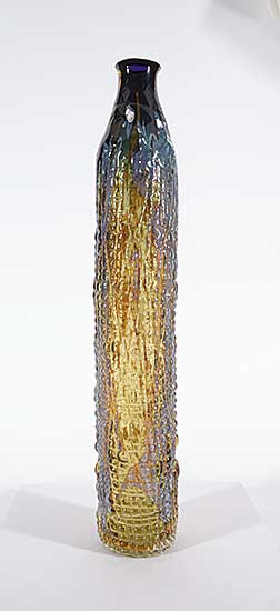 #1430 ~ Hlava - Tall Amber Vase