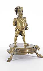 #1182.6 ~ School - Statue of Henry Christophe the King of Haiti with Cannon Ball and Boots