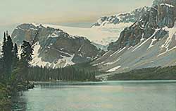 #388 ~ Spalding - Bow Lake with Crowfoot Glacier, Alberta