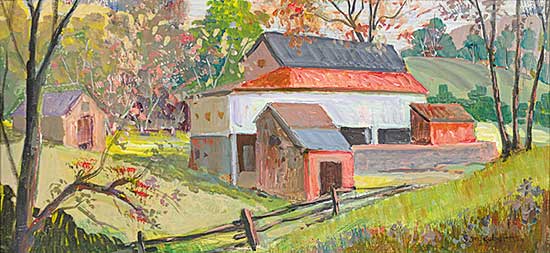 #101 ~ Robertson - Untitled - Farm with the Red Barn