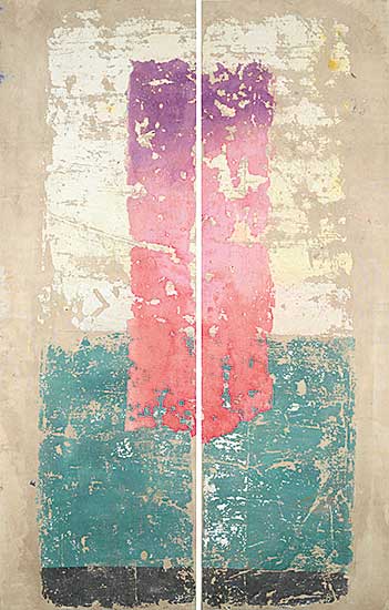 #215 ~ Ciarlo - Untitled - Purple and Green Fresco
