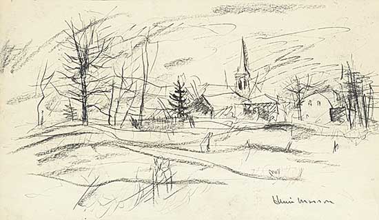 #465 ~ Masson - Untitled - Winter Steeple