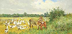 #325 ~ Weekes - Untitled - Donkeys and Geese