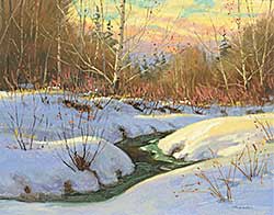 #438 ~ Gonsalves - Untitled - Sunset Winter Landscape