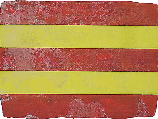 #1005 ~ Allain - Untitled - Green and Red Stripes