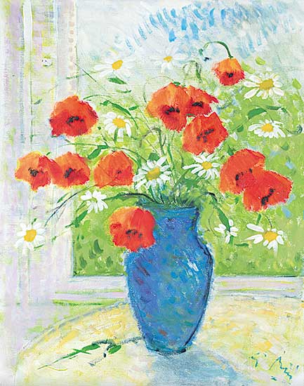 #1020 ~ Biro - Untitled - Red Poppies