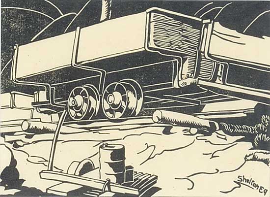 #1221 ~ Shelton - Mine Car