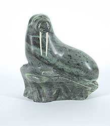#53 ~ Inuit - Untitled - Green Stone Walrus