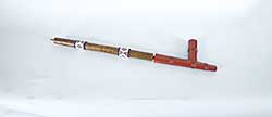 #168 ~ School - Carved Stone Pipe with Beaded Handle