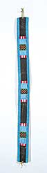 #181 ~ School - Blue Leather Beaded and Banded Belt