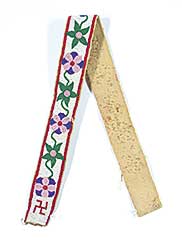 #212 ~ School - Beaded Belt with Flowers and Geometric Patterns