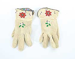 #227 ~ School - White Beaded Gloves
