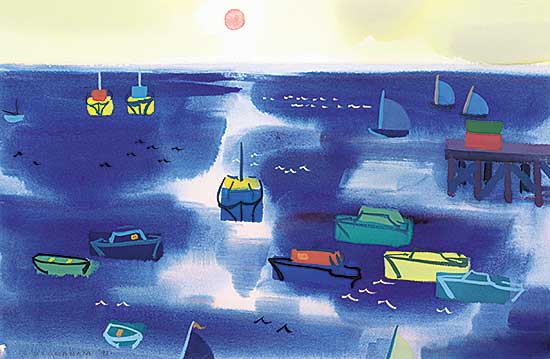 #424 ~ Graham - Untitled - Sailing at Sunset
