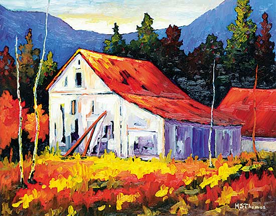#496 ~ Thomas - Untitled - Red Roof in the Foothills