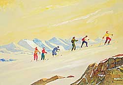 #450 ~ McGuinness - Untitled - Skiing Party on Top of the Glacier