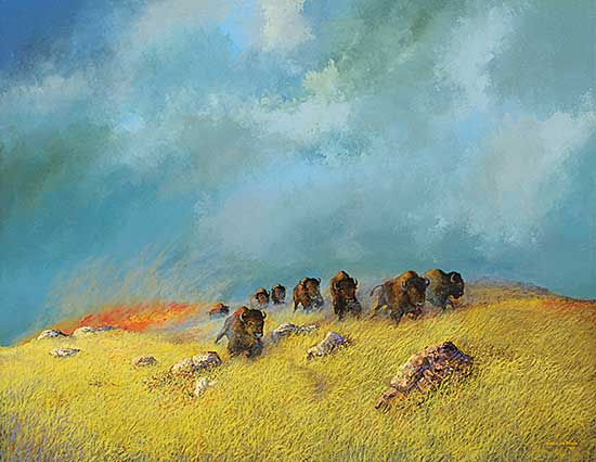 #1001 ~ Achtimichuk - Untitled - Stampeding Buffalo