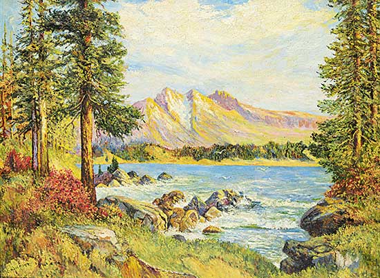 #1052 ~ Britton - Untitled - Four Peaks in the Mountains