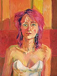 #1156 ~ Jamha - Untitled - White Dress, Red Hair #1156 ~ Jamha - Untitled - White Dress, Red Hair