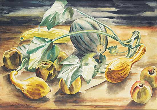 #101 ~ Schaefer - Untitled - Still Life with Gourds