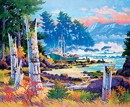 #106 ~ St. Gilles - Totem Poles, Gwai Haanas Nat. Park, Queen Charlotte Islands