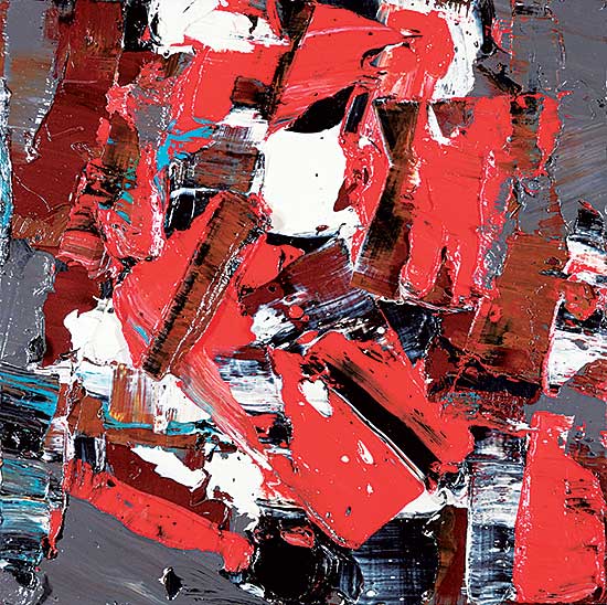 #212 ~ Flodberg - Bold Composition, Brown, Red and Black