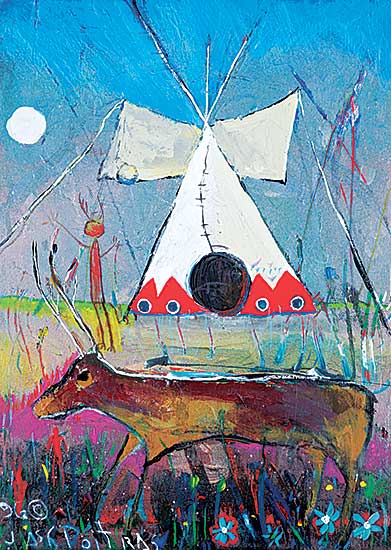 #230 ~ Poitras - Shaman Outside My Teepee