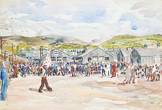 #410 ~ Brangwyn - Untitled - Prisoner of War Camp