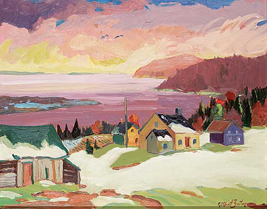 #1035 ~ Breton - Vu des E'boulements sur L'ite-Aux-Coutres, Charlevoix Que.