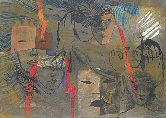 #1037 ~ Caiserman-Roth - Untitled - Masks for the Ball