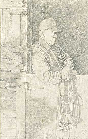 #1047 ~ Cox - Study for ''Sizin' 'Em Up'', by William Fleming