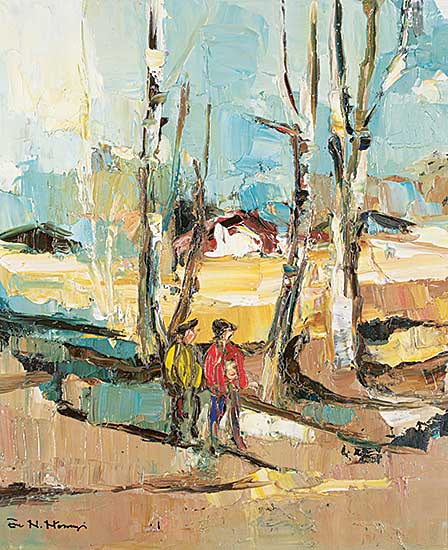 #1145 ~ Mossoni - Untitled - On the Way to School