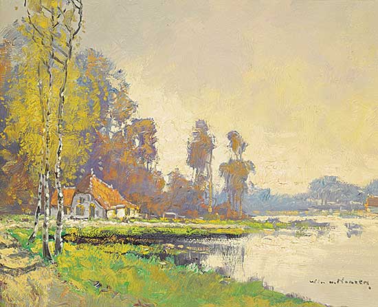 #1196 ~ Van Norden - Untitled - Cottage on the Lake