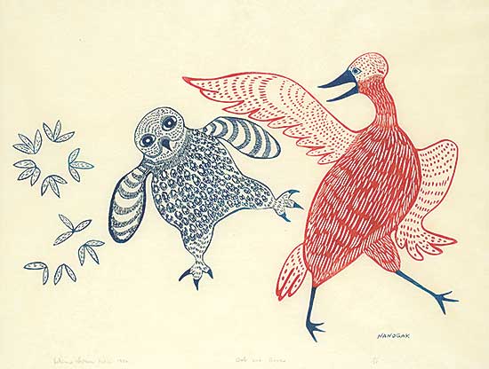 #41 ~ Nanogak - Owl and Crane  #11/50