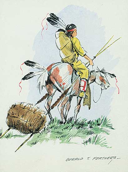 #144 ~ Tailfeathers - Indian Travois