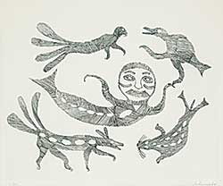 #22 ~ Inuit - Untitled - Sedna and Animals  #17/50