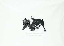 #30 ~ Inuit - Untitled - Hunter and Elk  #12/50